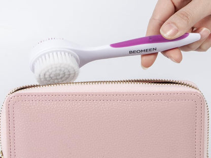 2 Pack Silicone Face Scrubber Exfoliating Brush, Manual Handheld Facial Cleansing Brush Blackhead Scrubber, Soft Bristles Waterproof for Face Skincare (Round-Pink)
