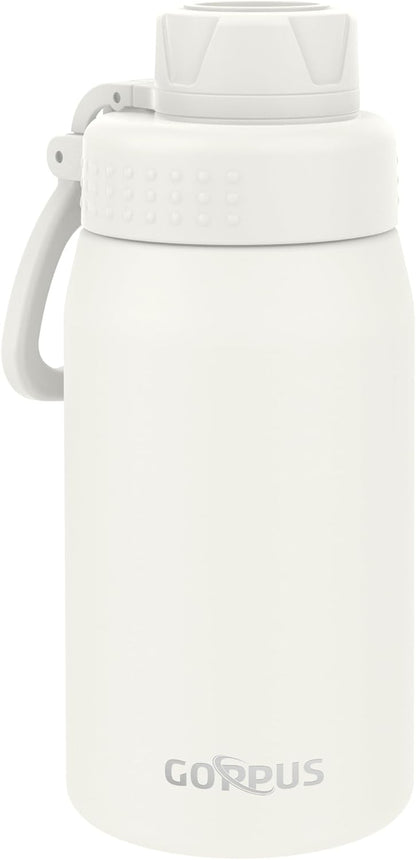 15oz GOPPUS Kids Water Bottle with Spout Lid, Toddler Water Bottle, Stainless Steel Insulated Water Bottle, Leakproof