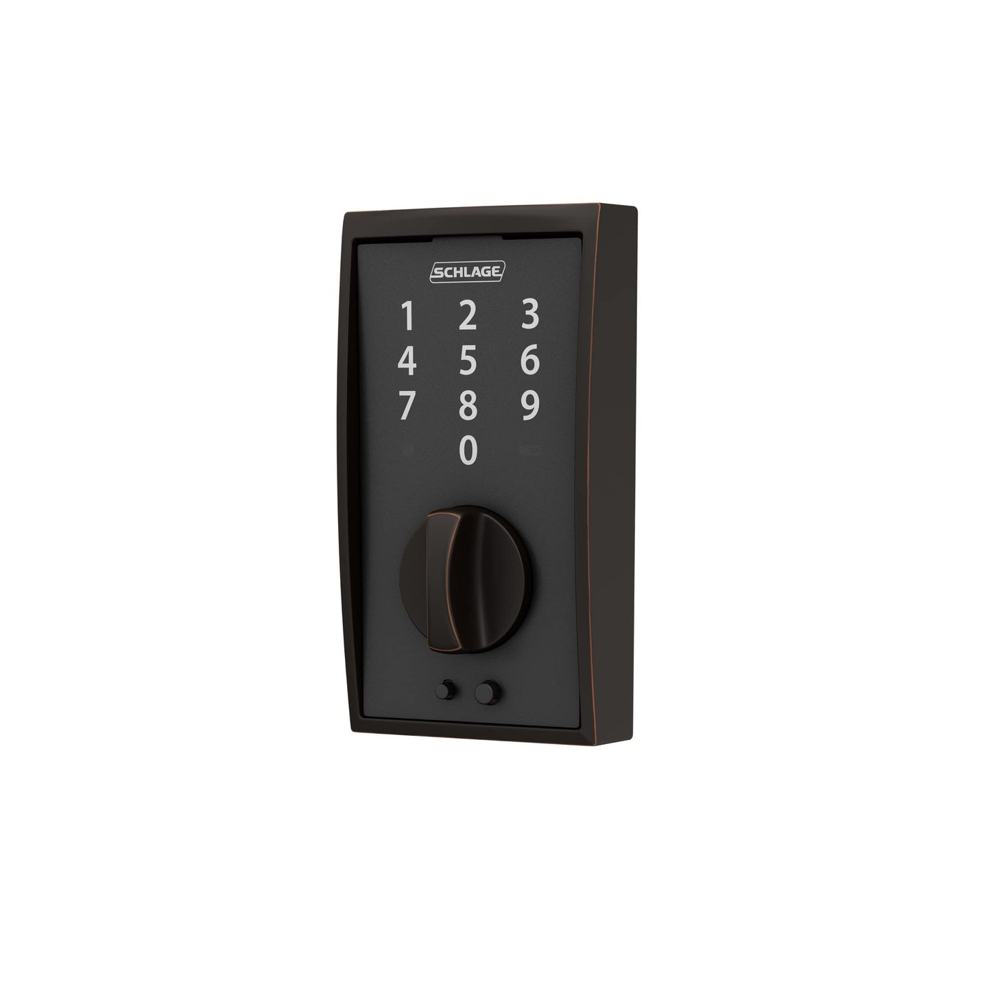 SCHLAGE BE375 CEN 622 Touch Keyless Touchscreen Electronic Deadbolt Lock, Matte Black
