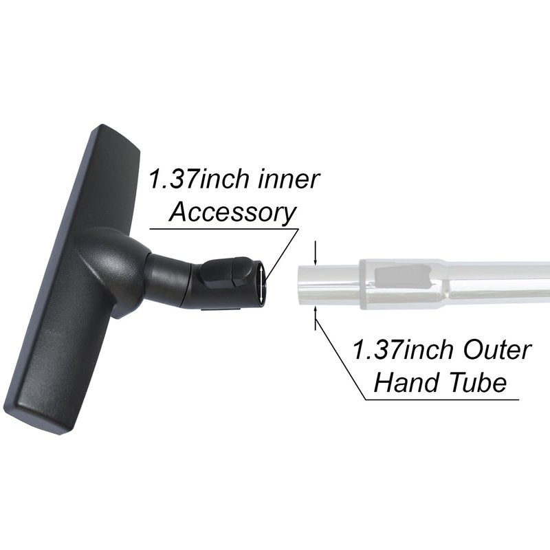 for Miele, Horse Hair Vacuum Brush Attachments with Wheels Compatible with Miele C1, C2, C3 - Vacuum Cleaner Attachments for Carpet, Tile Hard Floors - 1-3/8 Inch Hardwood Floor Vacuum Attachment