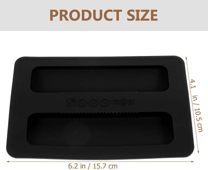 STOBAZA Silicone Toaster Lid, 2 Slices Toaster Cover, Kitchen Appliance Top Cover, Black