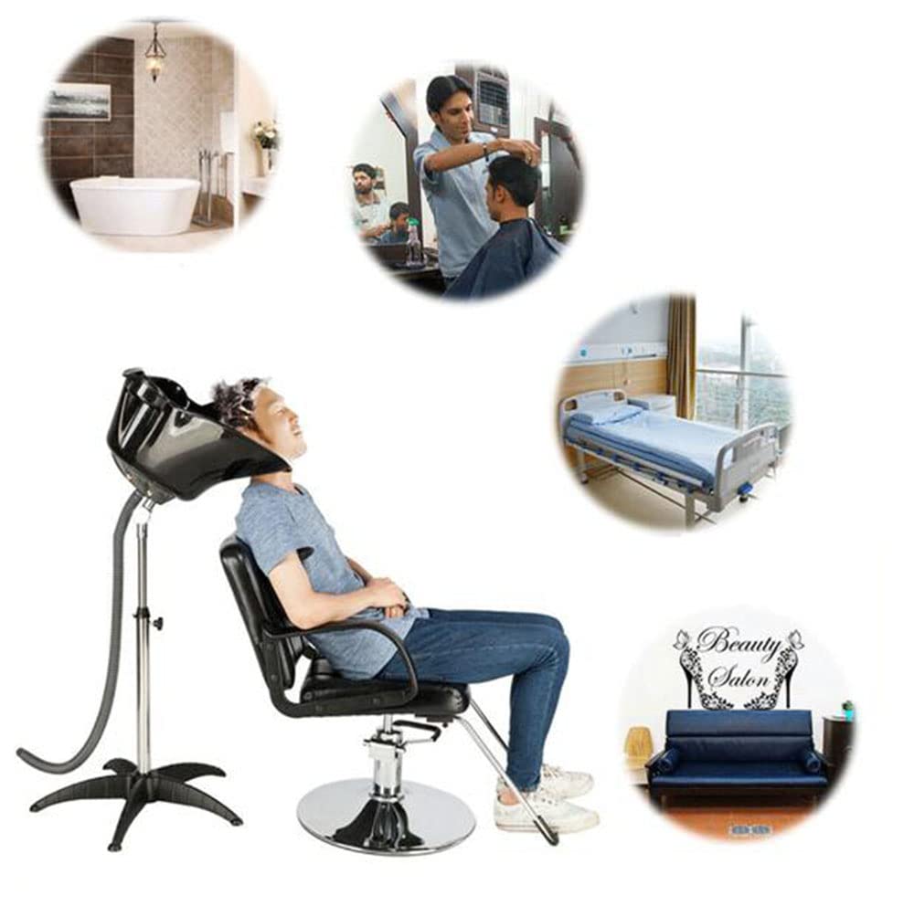 JYXYXSCP Portable Backwash Shampoo Sink,Mobile Salon Washing Hair Basin Adjustable Shampoo Basin Stand for Professional Use in Salons Barbershop