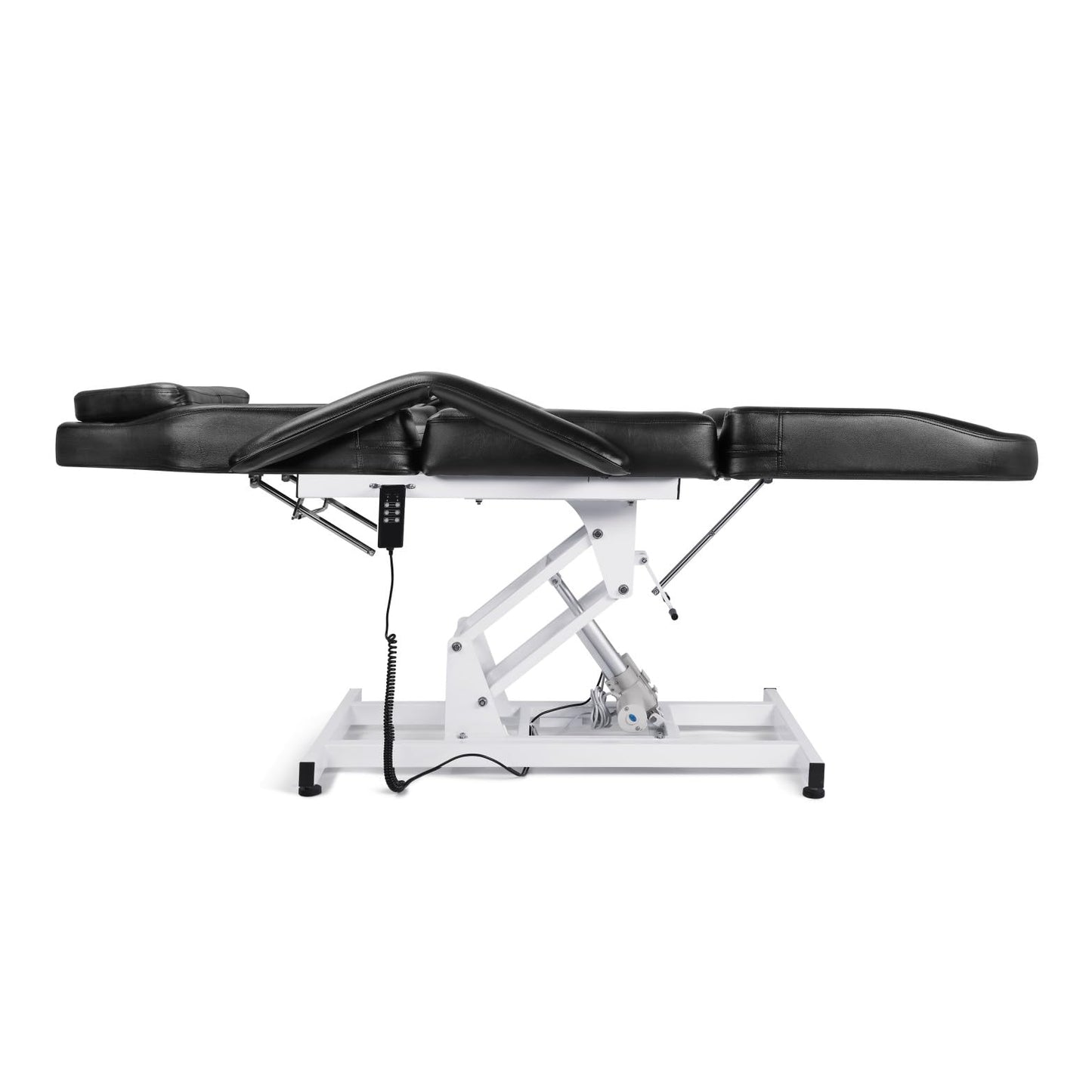 Funnylife Black Electric Beauty Bed Chair SPA Massage Bed Tattoo Chair Hydraulic Pump Facial Table Beauty Equipment