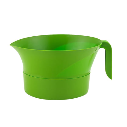 Easy Greasy 3-Piece Colander Grease Strainer Set – Green Grease Separator with Handle, Container & Lid – Strains Bacon, Pasta, Ground Beef – BPA-Free Kitchen Gadget