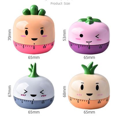 Ranvi Mechanical Cooking Timer, Cute Kitchen Timing Tool for Cooking Baking(Carrot Orange)
