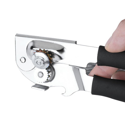 Manual Can Opener,Easy-Grip Hand Crank Can Opener for Seniors & Arthritis - Ergonomic Manual Opener, Heavy Duty for Large Cans, Safe & Comfortable Use at Home or Restaurant