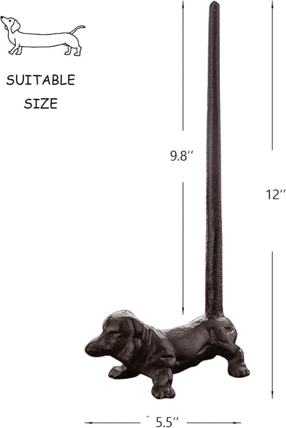 12'' Counter Dog Paper Towel Holder Cast Iron Paper Towel Holder Funny Toilet Paper Holder for The Floor or in The