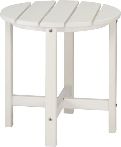 Volowoo 2 Beach Outdoor Side Table with Layer Storage, Plastic Waterproof and UV Resistant HDPE Adirondack Coffee End