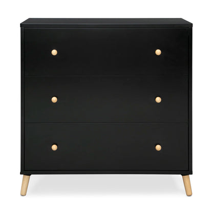 Delta Children Essex 3 Drawer Dresser with Interlocking Drawers, Ebony/Natural