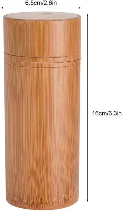 Mumusuki Tea Jar, Portable Sealed Tube Tea Storage Box for Farmhouse Kitchen Counter (M)