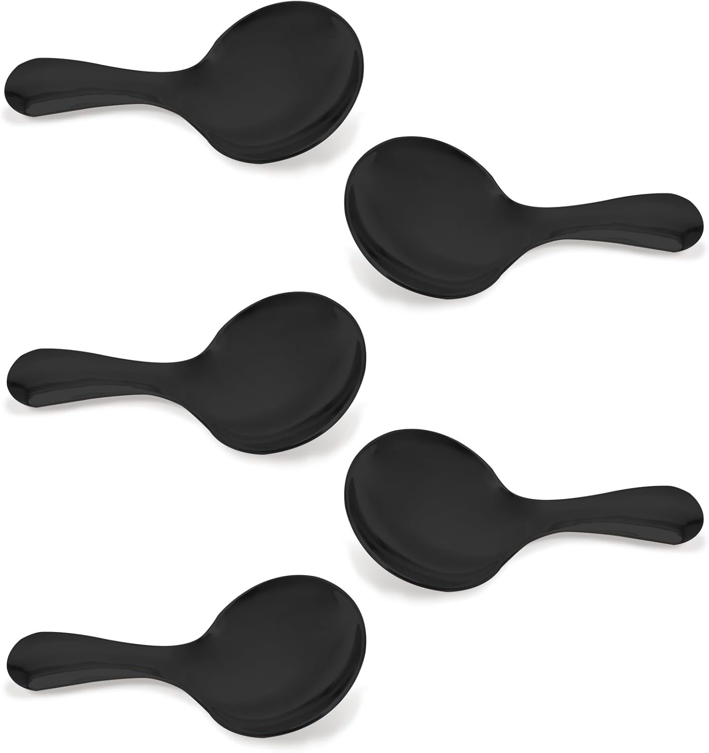 5 Pack Stainless Steel Mini Spoons, Ice Cream Spoon Short Handle, Perfect for Condiments and Desserts