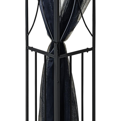 Gazebo with Sidewalls Anthracite, 157.5"x118.1"x106.3" Steel Frame, Double-Tiered Roof, Mesh Screens for Outdoor Patio, Garden, Party Outdoor Structures
