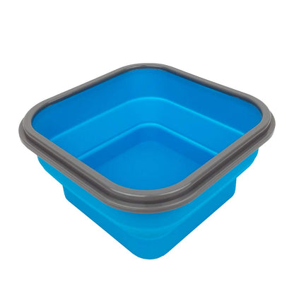 CARTINTS Large 1200ml Collapsible Bowls with Lids, Silicone Food Storage Containers, Space-Saving Meal Prep Containers For Kitchen and Outdoors Camping, Set of 3, Grey