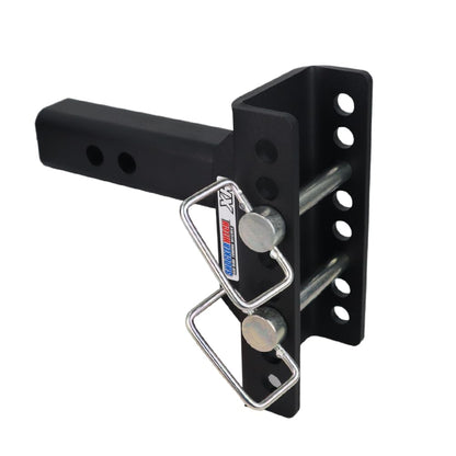 Shocker XR Adjustable Channel Pintle & Ball Hitch, Fits 2" Hitch Has 2-5/16"Ball 1" Rise/7" Drop