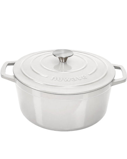Nuwave 6QT Healthy Enameled Cast Iron Dutch Oven Pot with Lid, Heavy Duty 7-Layer Enamel, Enhanced Rust Protection, Dual Handles, Oven Safe to 500°F for Sourdough Bread Baking, Braise, Stew, Roast