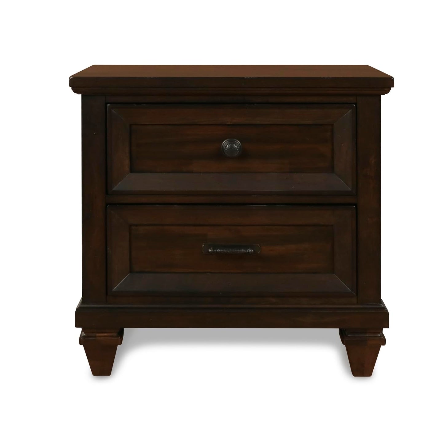 New Classic Furniture Sevilla Wood 2-Drawer Nightstand, Walnut