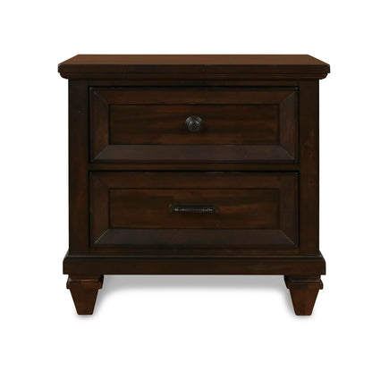 New Classic Furniture Sevilla Wood 2-Drawer Nightstand, Walnut