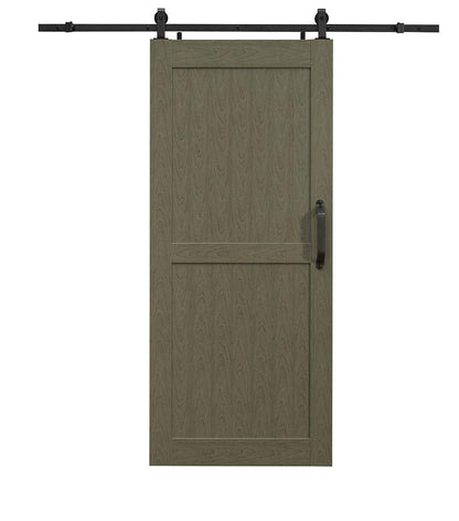 LTL Home Products MT3684HGHKKD Montana Ready to Assemble PVC Barn Door Kit, 36" x 84", Heather Grey