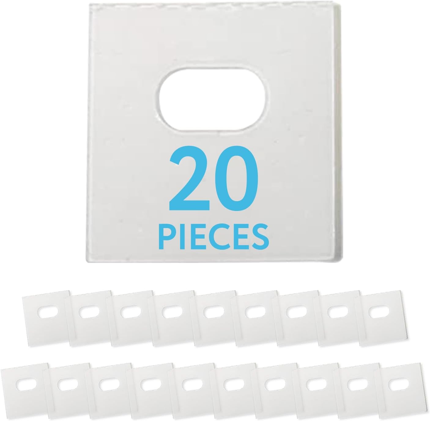 IMPRESA Vertical Blind Repair Tabs Kit, 20 Clear Stick-On Sets & 2 Alcohol Wipes