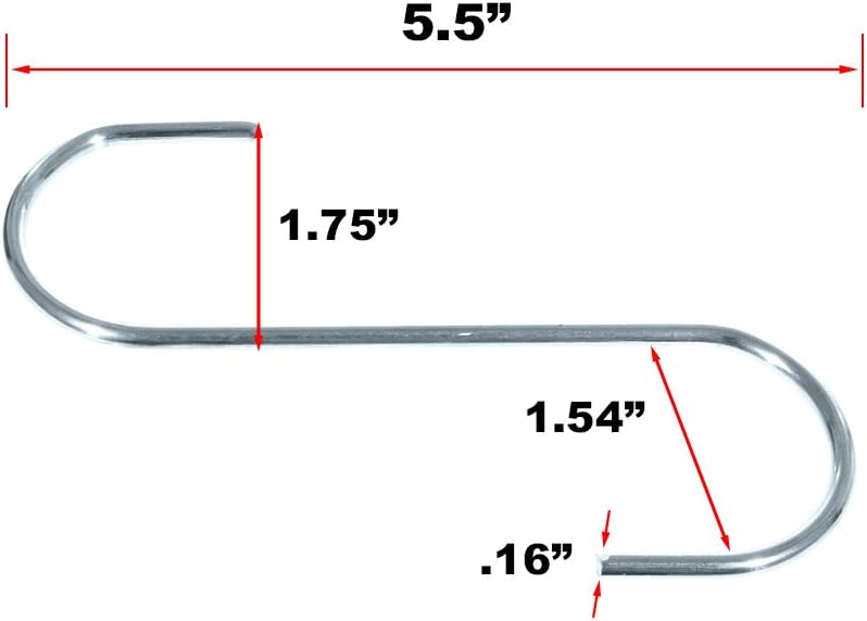 S-Hooks for Hanging Wall Décor and Plants – 10 Pack of 1-3/4 inch S-Hooks