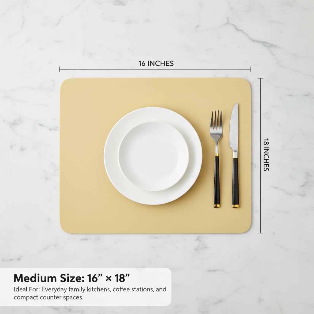 16" 18" Countertops Counter Dish Drying Mat Super Absorbent x Coffee Mat for Non-Slip Drying Mat for Kitchen Easy