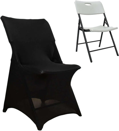 Premium Black Spandex Chair Cover for Lifetime Folding Chairs