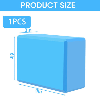 Yoga Block - Supportive Latex-Free Eva Foam - Soft Non-Slip Surface with Beveled Edges for Yoga, Pilates, Meditation - Yoga Accessories for Stability, Balance, Deepen Stretches