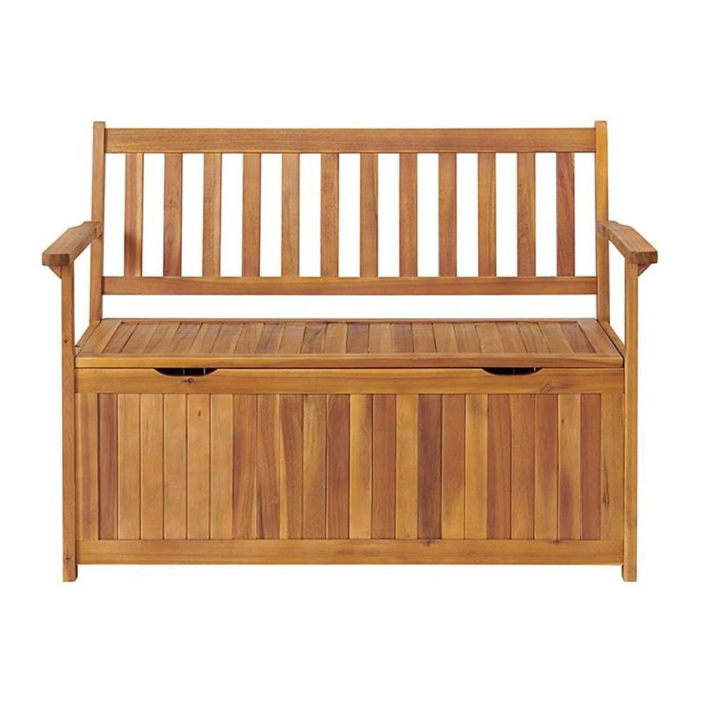Londonderry 47 in. W Acacia Wood Outdoor Storage Bench, Store Blankets, Cushions, 100% Weather Resistant Wood, Perfect for Modern Garden Setting, Outdoor Furniture, Patio Bench, Garden