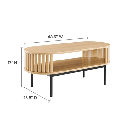Modway Fortitude Modern Coffee Table, Oak