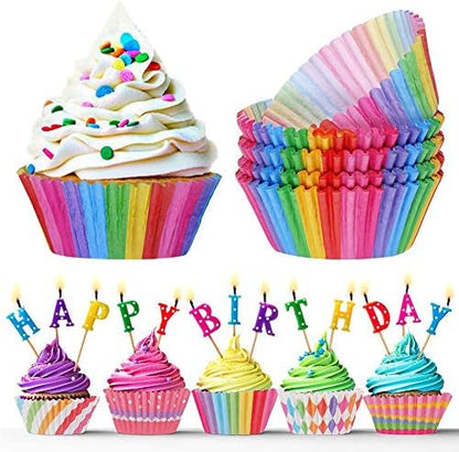 600PCS/Set Muffin Cupcake Paper Cups, Cake Forms Cupcake Liner Baking Muffin Box Party Tray Decorating Tools