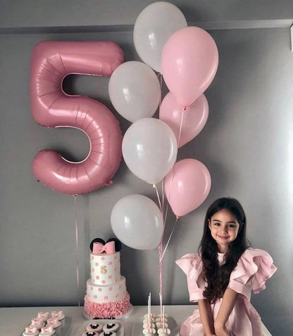 Pearlescent Pink Number 3 Balloon - 40 Inch for 3rd Birthday Celebration | Perfect for Girls and Boys