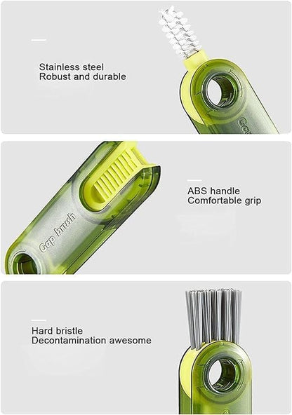 3 in 1 Cup Lid Gap Cleaning Brush - Multi-Functional Bottle Lid Cleaning Tools for Home Kitchen