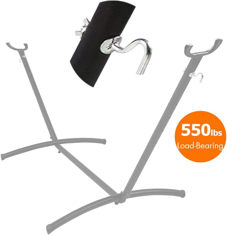 Zinc Heavy-Duty Replacement Hooks, 2 Packs Holding Hammock Fit 3/8 Inch Dia. 1-1/4 to 2 Inch Long Hole