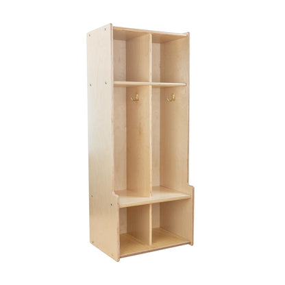 Contender 2-Section Coat Locker with Bench & Cubby Storage, Backpack Organizer, Coat Cubbies Storage for Kids & Toddlers, Ideal for Home, School, Office