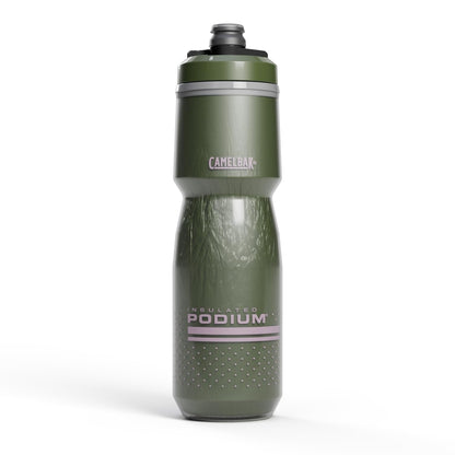 CamelBak Podium Chill Insulated Bike Squeeze Water Bottle, Cold Retention for Cycling, 24oz, Deep Fern