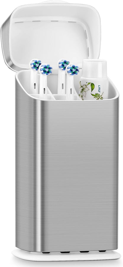 9 inches, 5 GFWARE Toothbrush Holders with Cover - Electric Toothbrush Length Less Than Slots Tooth Brush Holder