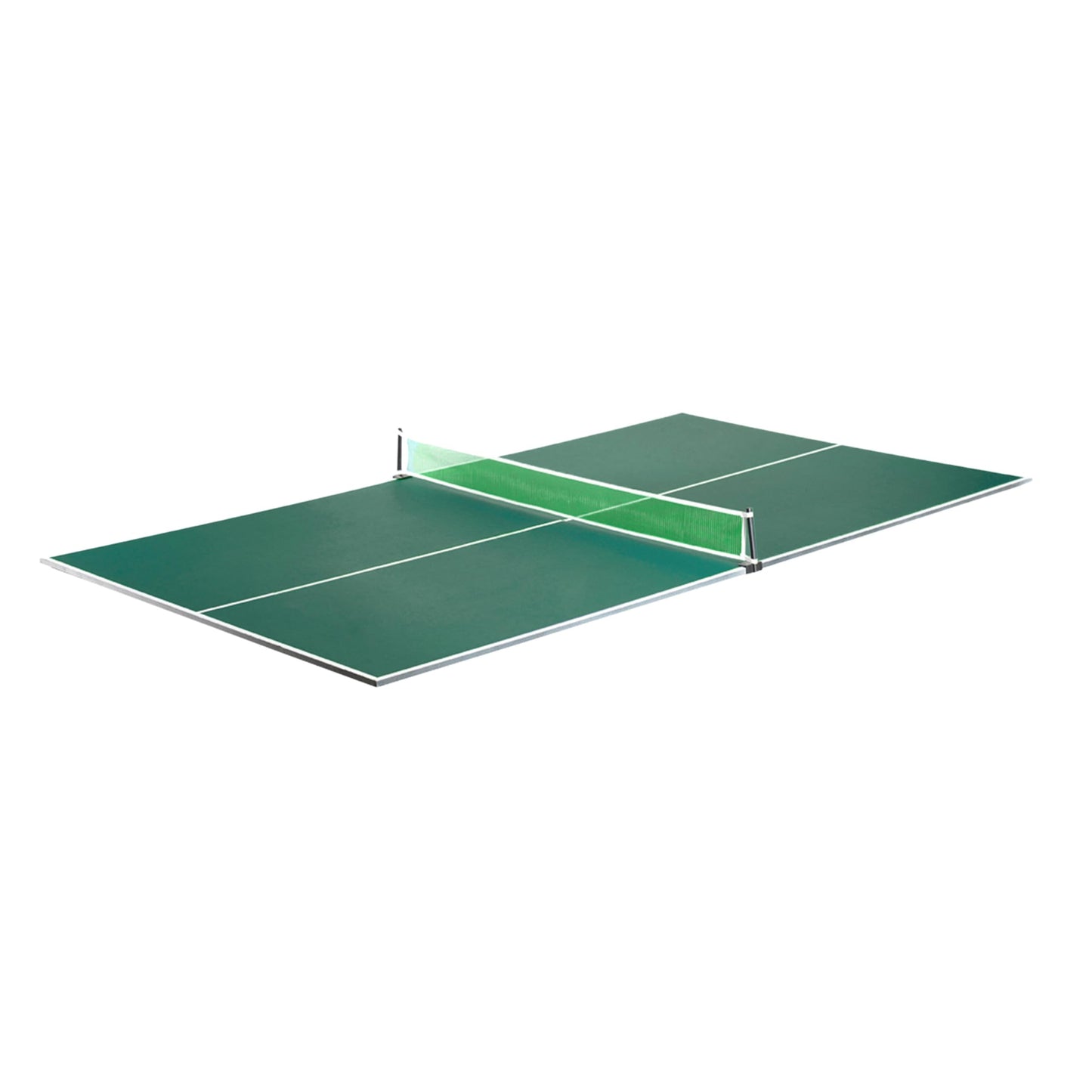 Hathaway 9 ft Quick Set Table Tennis Conversion Top – Regulation Sized, Foldable, Durable Engineered Surface, Protection Pads – Indoor Ping Pong Table Topper for Pool Table w/Net & Posts – Green