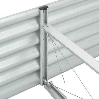 Favemtsl Galvanized Steel Large Raised Garden Bed 157.5 x 31.5 x 17.3 inch Rectangle Planter Box Outdoor Modern Silver Finish for Backyard Patio Balcony