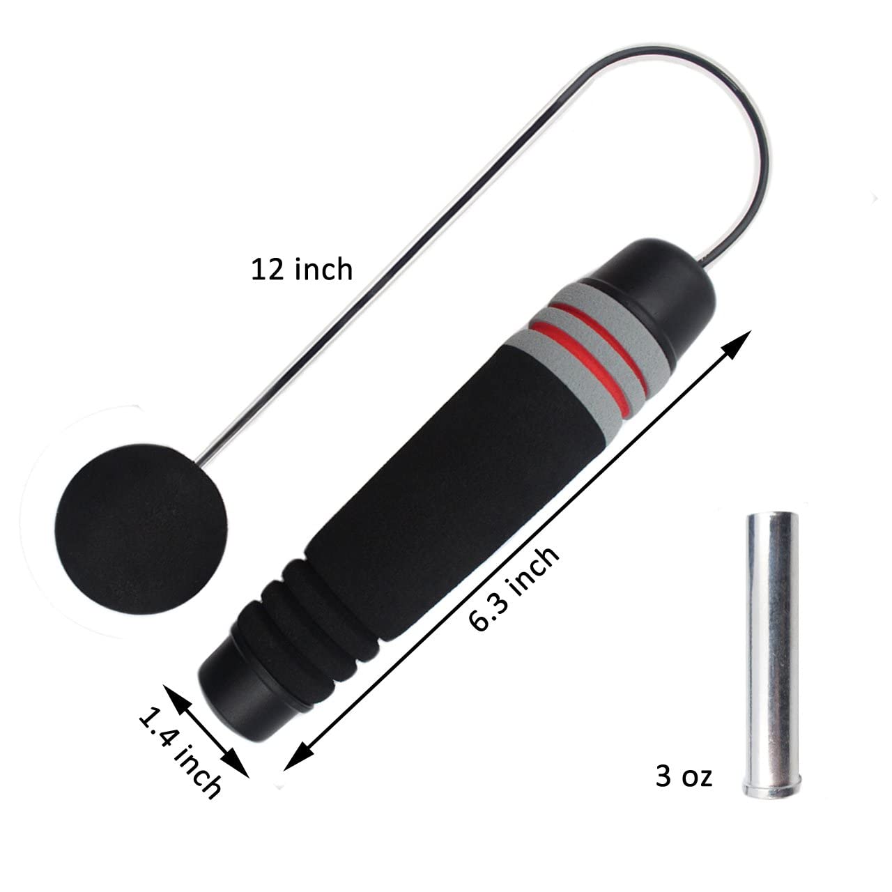 Benvo Weighted Ropeless Jump Rope Cordless Speed Rope Skipping Rope for Double Unders, Exercise, WOD, Boxing, MMA Beachbody Training Fitness- Updated Version