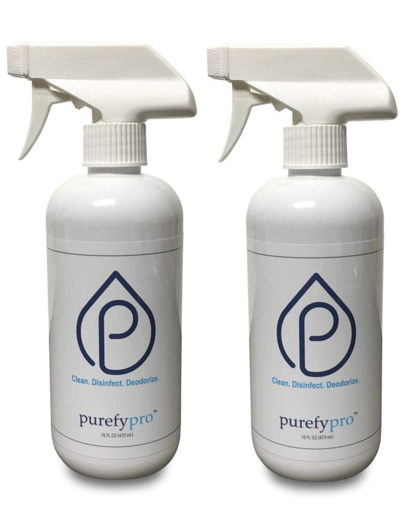 Purefypro Disinfectant Spray (500ml, 2pk) Purefypro Disinfectant Spray (1.7oz, 6 Pack) - No Rinse. No Residue. Kills 99.9999% Norovirus, Flu Virus, and Fungi, Drug Resistant Germs.