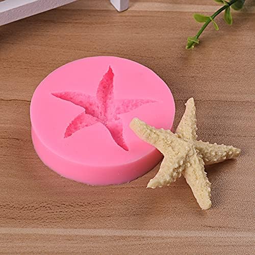 Starfish Shell Fondant Silicone Molds, Cake Candy Decoration Tools DIY Creative Chocolate Mold