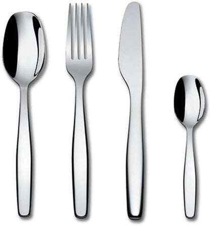 Alessi Itsumo Dessert Spoon Set - 6 Silver Spoons