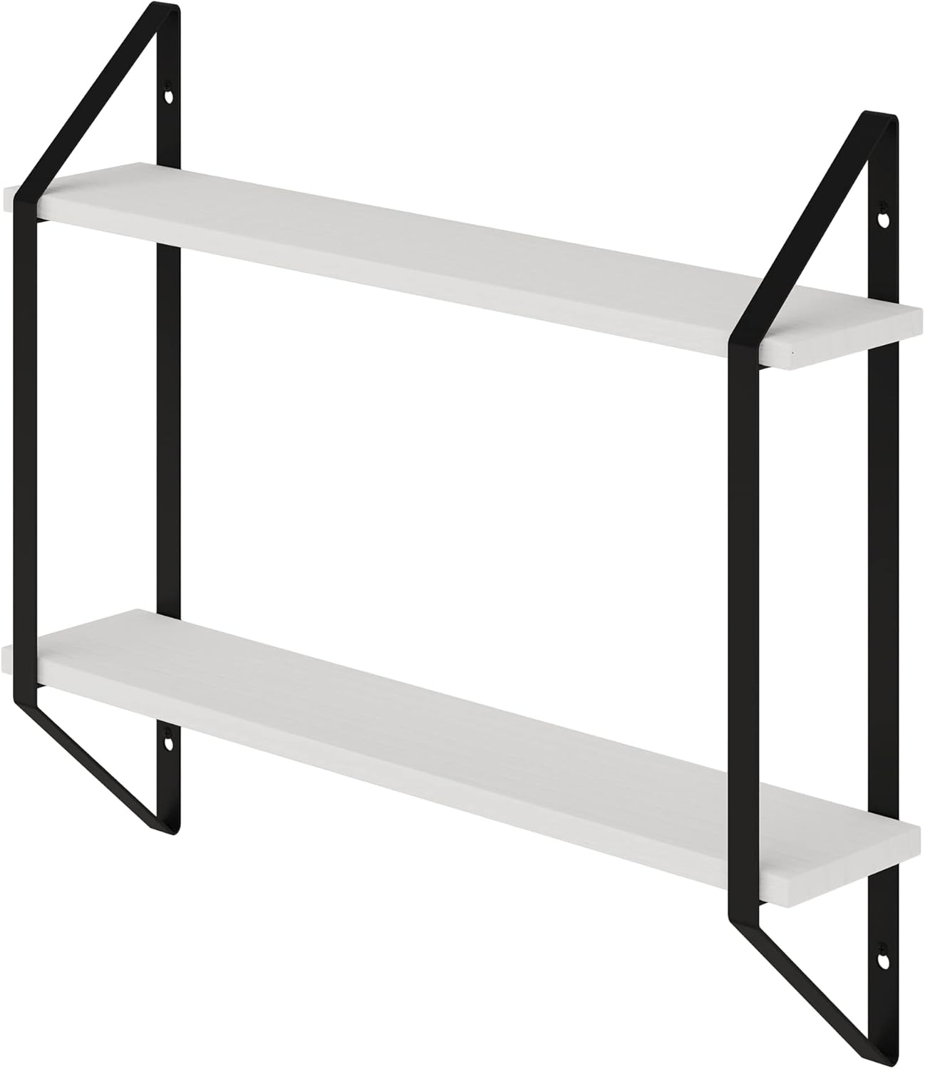 24" 2 Wallniture Ponza Floating Shelves for Living Room Decor, Bookshelf Wall Decor, Tier Bathroom Organizer & Kitchen