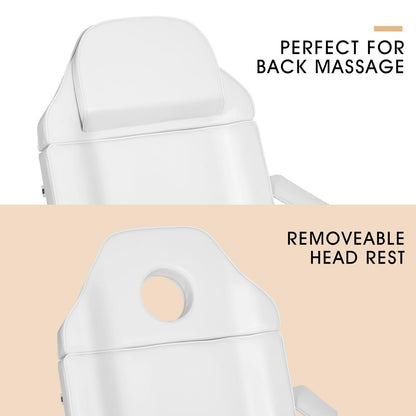 Artist hand Facial Bed for Esthetician MassageTable Beauty Bed Medical Aesthetic Tattoo Procedure Bed with 3 Motor Electrical Adjustments,White