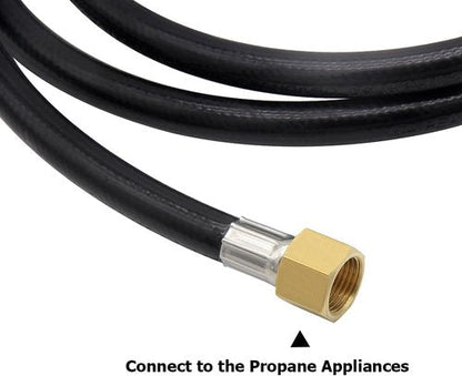Hooshing 6FT Propane Regulator Hose - 3/8" Flare Elbow Adapter for Blackstone Griddles