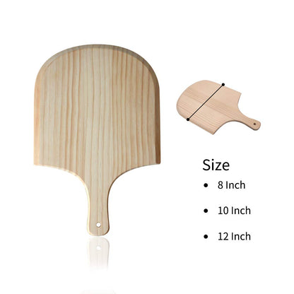 EMVANV Pizza Tray,Wooden Pizza Board with Handle for Homemade Pizza,Cutting Fruit Vegetables, Breads,Cheese and Serving Board(size:10 Inch), as picture show