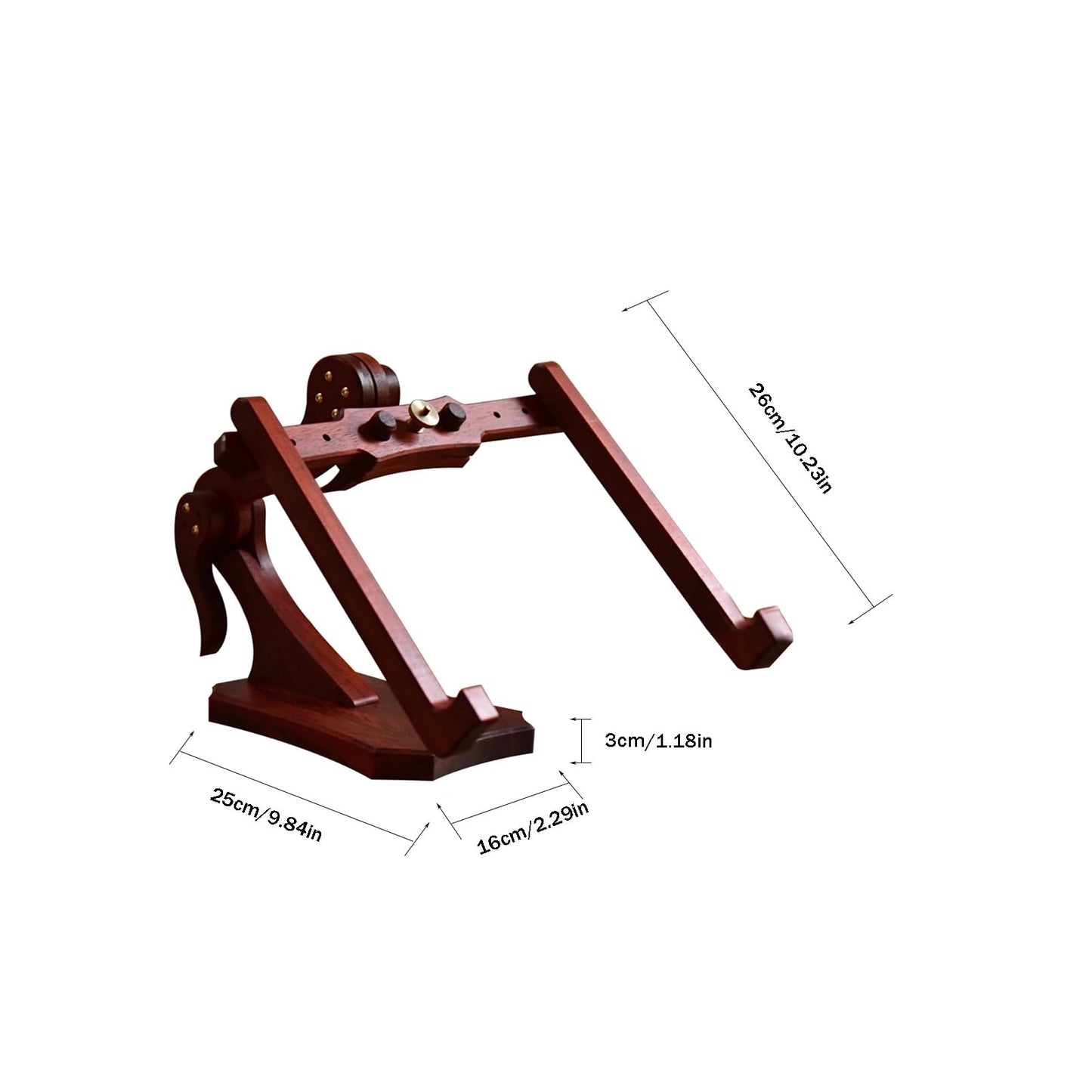 FENOKD Embroidery Stand Embroidery Hoop Adjustable Embroidery Stand, Natural Red Pear Wood, Black Walnut Wood Frame Cross Stitch Floor Stand,Red Pear Wood-9.84 * 2.29 * 1.18in