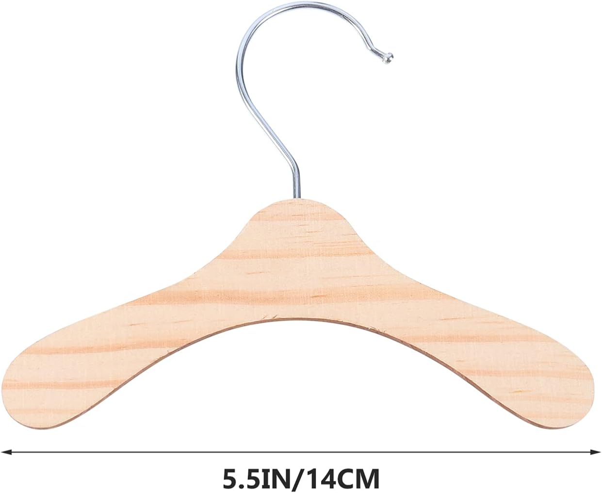 10Pcs Wooden Pet Hangers - Compact and Lightweight Clothing Rack for Small Dogs, 5.51 Inch Durable Wood Hangers