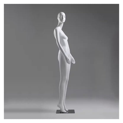 Matte White Tall Female Mannequin with Head, Detachable Torso Dress Form for Retail & Home Display - Ideal Clothing Display for Online Shops (Size: Style5)