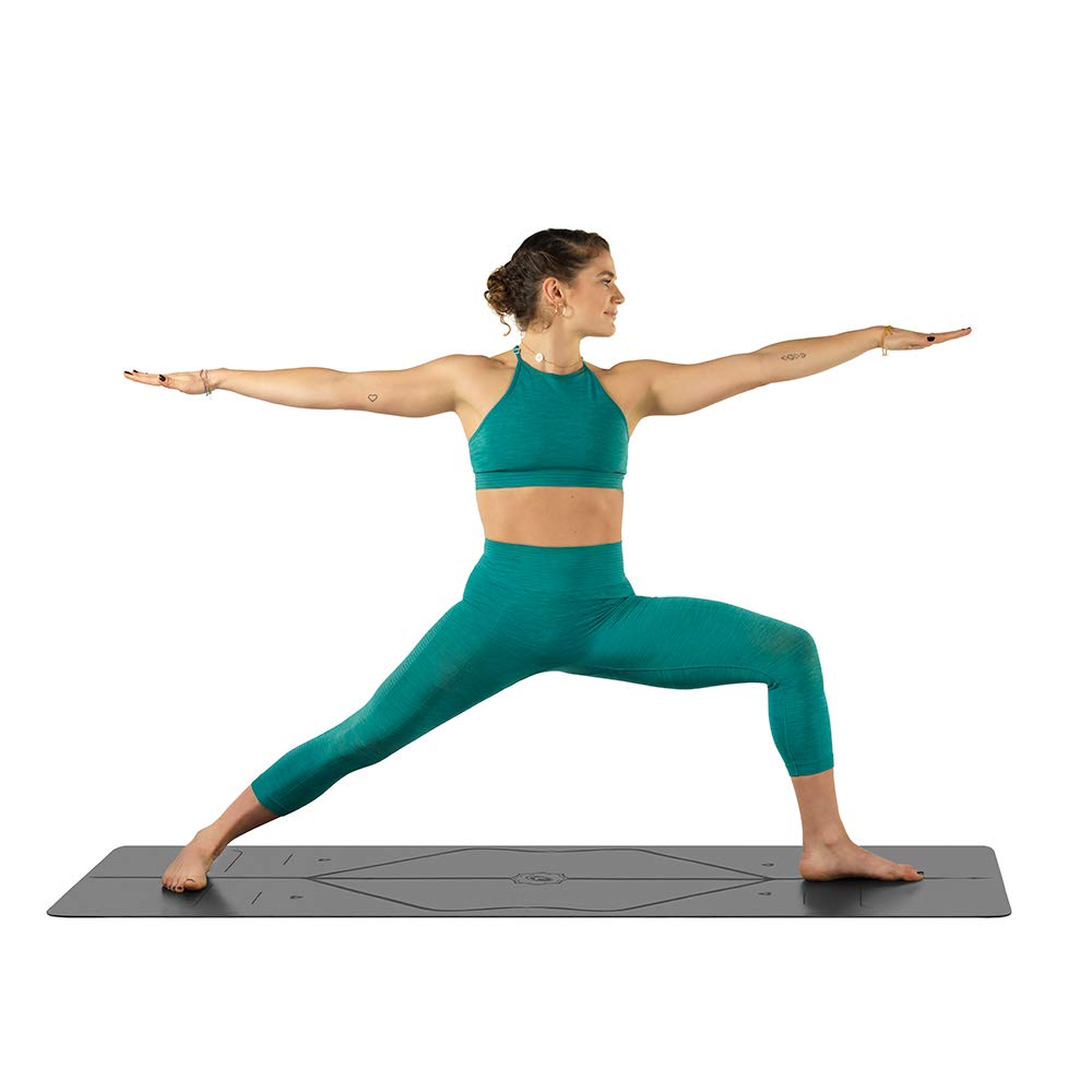 Liforme Travel Yoga mat – Patented Alignment System, Warrior-Like Grip, Non-Slip, Eco-Friendly, Ultra-Lightweight and Sweat Resistant, Made with Natural Rubber